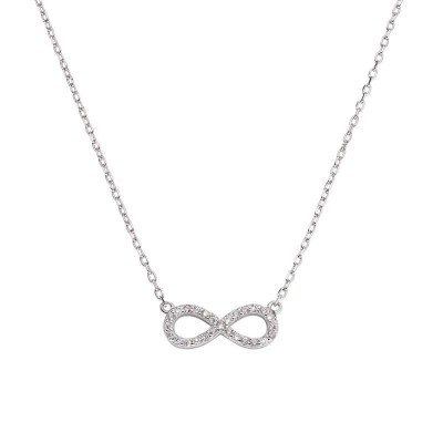 Collana Donna AMEN CLINBBZ Argento 925 Infinito con Zirconi 45 cm