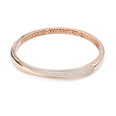 Bracciale Donna BOCCADAMO KBR031RS in Bronzo Rosato e Pavè Zirconi