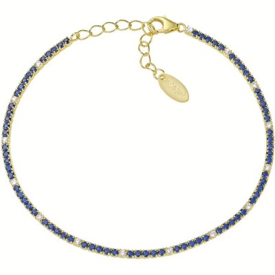 Bracciale donna gioielli Amen argento 925 -BT1GBLB17- con zirconi blu e bianchi
