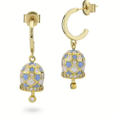 Orecchini donna CL/OR05 gioielli Boccadamo cuori azzurri base bianca