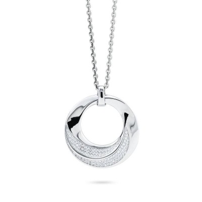 Collana Donna BOCCADAMO KGR042 in Bronzo Rodiato con Anello Zirconato