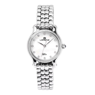 Orologio Donna Automatico LORENZ 030240EE in Acciaio con Fondo Madreperla e Diamanti