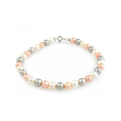 Bracciale Donna KIOTO BRMULTI con Perle Multicolor eChiusura Oro 18kt