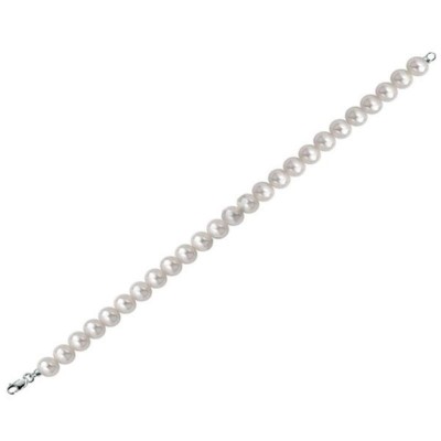Bracciale Donna KIOTO BR5.5-6 con Perle e chiusura Oro Bianco 18kt