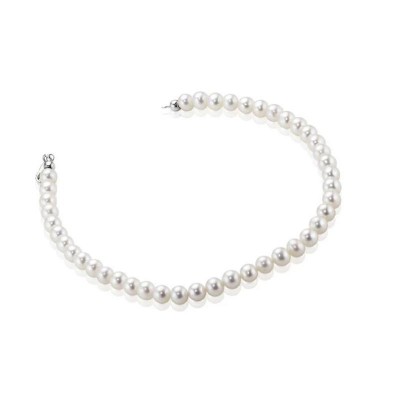 Bracciale Donna KIOTO BR4,5-5 con Perle e chiusura Oro Bianco 18 kt 