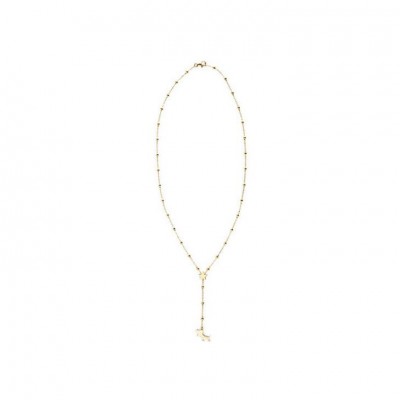 Collana Donna Cane Jack&Co Jcn0201 In Argento 925 Placcata Oro Con Chiusura Moschettone Logata